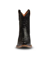 Austin Anaconda Leather Western Booties By Buck & Brana