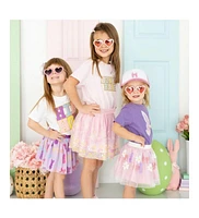 Sweet Wink Little and Big Bunny Bow Sequin Easter Tutu Skirt