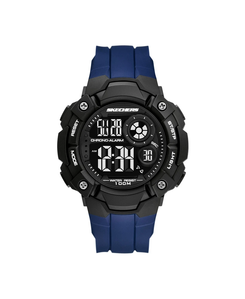 Skechers Men's Westlawn Digital, Black Polycarbonate Watch