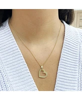 The Lovery Gold Woven Open Heart Necklace 14K Gold