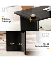 Tribesigns 63-Inch Executive Desk, Modern Office Computer Desk with Double Pedestal, Simple Workstations Writing Table Conference Table Business Furni