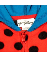 Miraculous Girls Ladybug Zip Up Costume Pajama Coverall