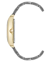 Anne Klein Women's Quartz Delicate Rectangular Light Gray Acetate Bracelet Watch, 26mm