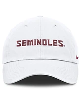 Nike Men's White Florida State Seminoles Core Club Mascot Wordmark Adjustable Hat