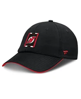 Fanatics Men's Black/Red New Jersey Devils Authentic Pro Ripstop Adjustable Hat