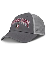 Fanatics Men's Charcoal Florida State Seminoles Ionic Trucker Adjustable Hat