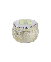 Aromatique Pistachio Macaron Printed Tin Candle with Lid, 4 oz.