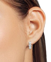 Forever Grown Diamonds Lab Grown Diamond Triple Cluster Statement Earrings (2 ct. t.w.) in Sterling Silver or 14k Gold-Plated Sterling Silver