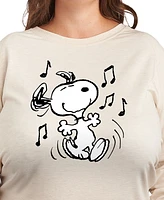 Hybrid Apparel Plus Peanuts Snoopy Dance Graphic Pullover T-Shirt