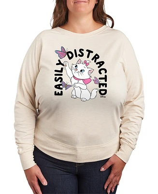 Hybrid Apparel Plus The Aristocats Easily Distracted Graphic Pullover T-Shirt