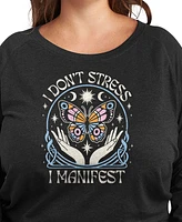 Hybrid Apparel Plus Don't Stress Manifest Graphic Pullover T-Shirt