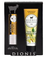 Dionis Goat Milk Honeysuckle Mango Lip Balm and Hand Cream Set