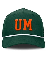 Fanatics Men's Green Miami Hurricanes Foul Ball Rope Adjustable Hat