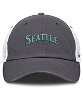 Nike Men's Gray Seattle Mariners Wordmark Club Adjustable Trucker Hat