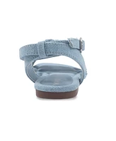 Sam Edelman Little and Big Girls Bella Bay Denim Sandals