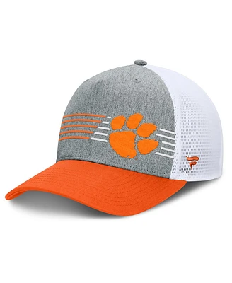 Fanatics Men's Heather Gray/Orange Clemson Tigers Profile Trucker Adjustable Hat