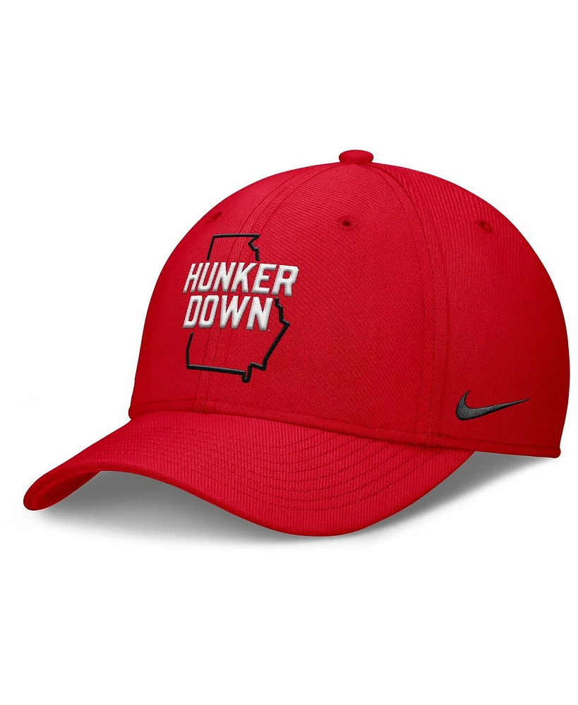 Nike Men's Red Georgia Bulldogs Local Swoosh Flex Hat