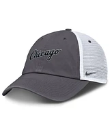 Nike Men's Gray Chicago White Sox Wordmark Club Adjustable Trucker Hat