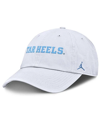 Jordan Men's White North Carolina Tar Heels Core Club Mascot Wordmark Adjustable Hat