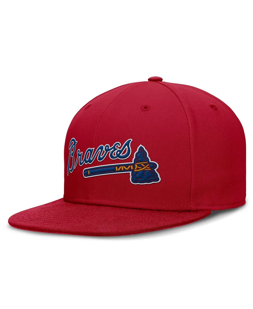 Nike Men's Red Atlanta Braves True Performance Fitted Hat