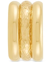 3-Pc. Set Polished Band Rings in 14k Yellow Gold