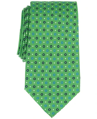 Men's Classic Circle & Square Print Silk Tie