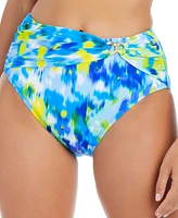 Bleu by Rod Beattie Women's Life's A Beach Printed High-Waist Bikini Bottoms