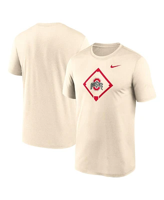 Nike Men's Cream Ohio State Buckeyes Legend Baseball Icon Performance T-Shirt