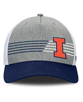 Fanatics Men's Heather Gray/Navy Illinois Fighting Illini Profile Trucker Adjustable Hat