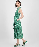 Tahari Women's Sleeveless Collared Shirtdress