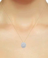 Forever Grown Diamonds Lab Diamond Double Halo Cluster 18" Pendant Necklace (2 ct. t.w.) Sterling Silver or 14k Gold-Plated