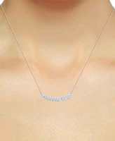 Forever Grown Diamonds Lab Grown Diamond Cluster 18" Necklace (2 ct. t.w.) in Sterling Silver or 14k Gold-Plated Sterling Silver