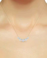 Forever Grown Diamonds Lab Diamond Five Cluster 18" Necklace (2 ct. t.w.) Sterling Silver or 14k Gold-Plated