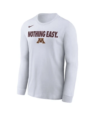 Nike Men's White Minnesota Golden Gophers 2025 On-Court Bench Long Sleeve T-Shirt