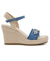 Anne Klein Women's Wilton Embellished Espadrille Wedge Sandals