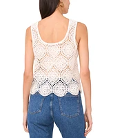1.state Women's Crochet Open-Weave Tank Top