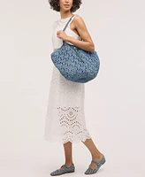 Sam Edelman Layla Floral Raffia Fan Tote
