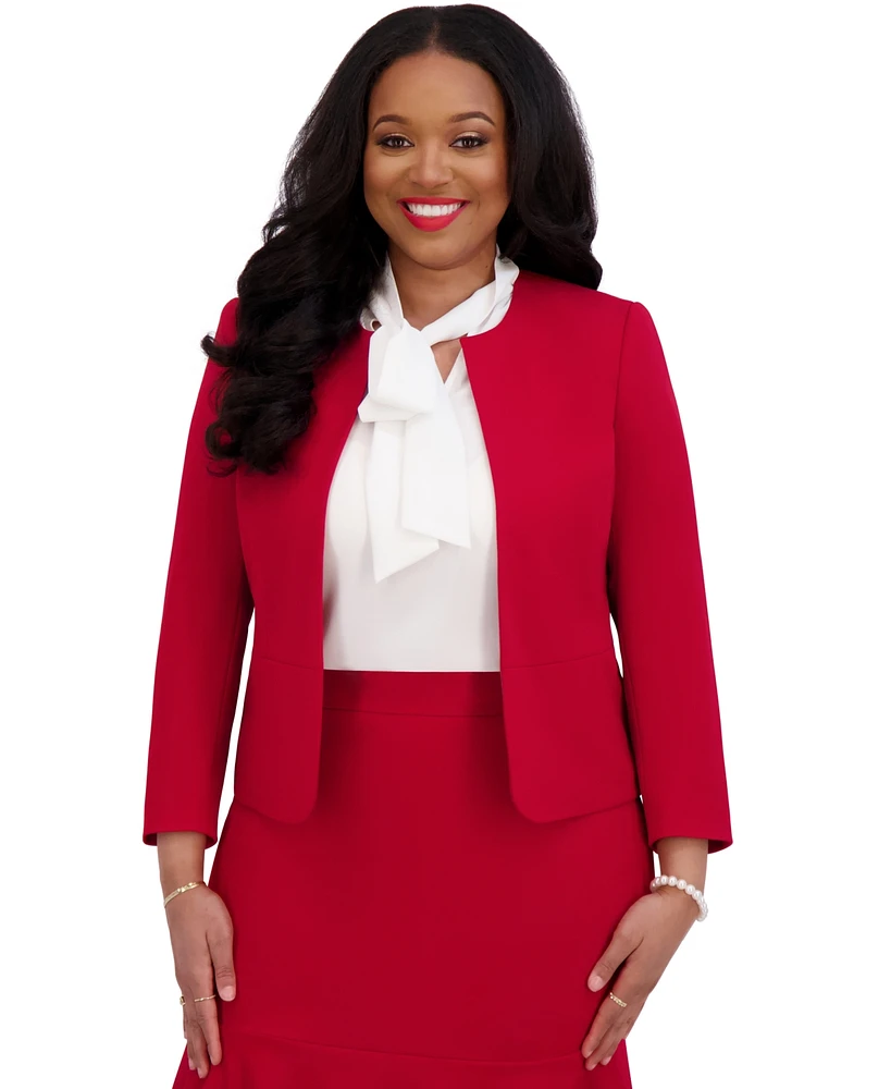 Kasper Women's Open-Front Jacket, Regulaur & Plus