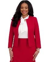Kasper Women's Open-Front Jacket, Regulaur & Plus