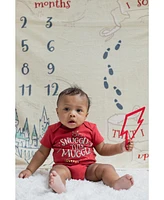 Harry Potter Baby Boys Bodysuit and Monthly Milestone Blanket 4 Piece Newborn