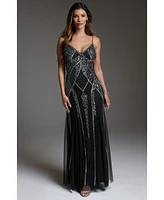 Bebe Women's Beaded Gown