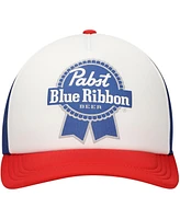 Lids Men's White Pabst Blue Ribbon Foam Trucker Adjustable Hat