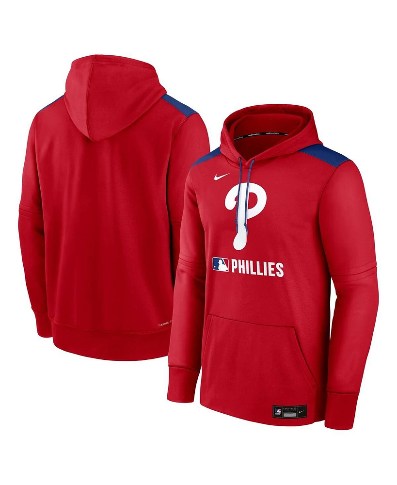 Nike Men's Red Philadelphia Phillies Authentic Collection Performance Pullover Hoodie