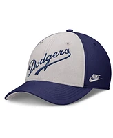 Nike Men's Navy/Gray Brooklyn Dodgers Rise Swoosh Performance Flex Hat