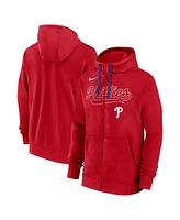 Nike Men's Red Philadelphia Phillies Knockout Script Full-Zip Hoodie
