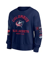 Fanatics Women's Navy Columbus Blue Jackets Go Team Pullover Sweatshirt