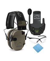 Walkers Razor Slim Electronic Muff (Fde Patriot) with Walkie Talkie and Glasses