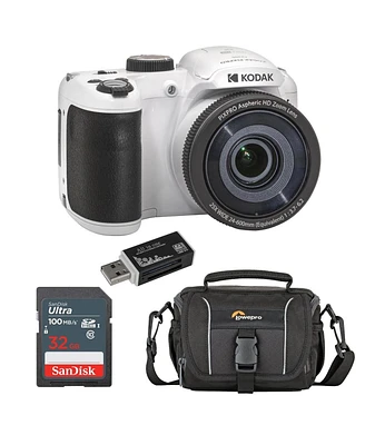 Kodak Kodak Pixpro AZ255-wh 16MP Digital Camera 25X Optical Zoom 24mm Wide Angle Lens Optical Image Stabilization 1080P Full Hd Video 3" Lcd Vlogging