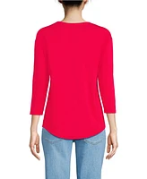 Lands' End Women's 3/4 Sleeve Lightweight Jersey Tunic