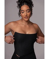 Jluxlabel Women's Fenix Reversible Linen Corset